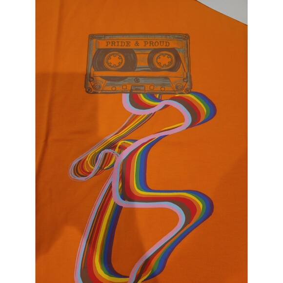 NWT Curations x Ty Mayberry Pride LGBTQ+ Graphic T-shirt Unisex Size XXL Orange - Picture 3 of 8